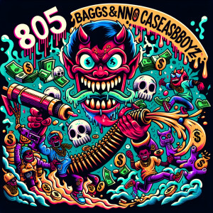 Design a highly intricate and comic like vivid Logo featuring a...