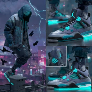 'The Signal Hacker' — a cyberpunk rebel in a hooded nano-fiber j...