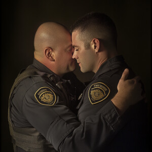 Lifesize digital photography portrait of a best romantic buddies...