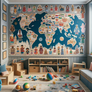 графические элементы культурного наследия в детской комнате