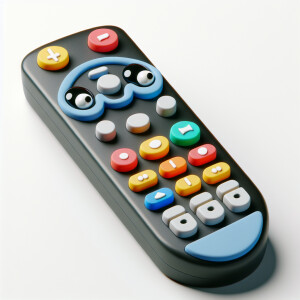 A  TV control in a white background