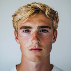 Create an image of a 23-year-old American man from Cerritos, CA...