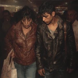 hyperrealism painting.a indian criminal sweaty young man ,walki...