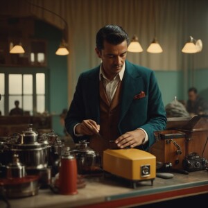 The actor finishing up the sene