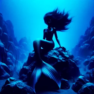 générer l'image d'une sirène africaine dans les profondeurs de l...