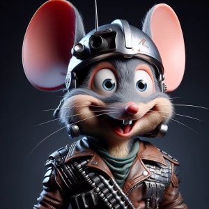 Mickey Mouse  in the style of Yautja's (Hunter Predator),ultra-d...