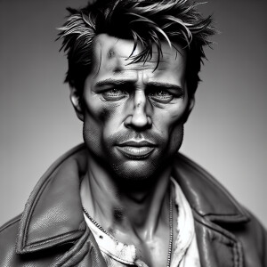 Black and White intensive old fashioned with few colour elements...