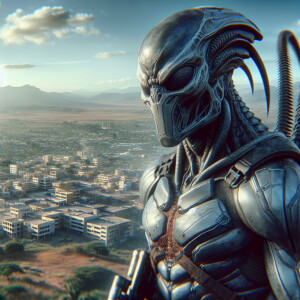 Spider-man created in the style of Yautja's (Hunter Predator),ul...