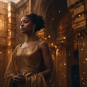 Her faith is her fortress":

"Create an image of a powerful Afro...