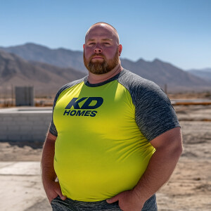 Curtis Kowe at age 40 a balding bearded building contractor Cauc...