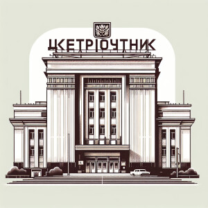 a vector graphic drawing showing an ordinary Russian entrance fr...