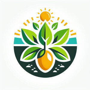 Create a logo for ATF Mango Farms Pvt Ltd using green and yellow...