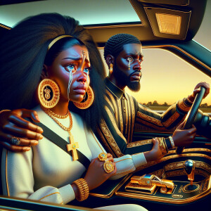 Illustrate a vivid and detailed 3D image of an emotional moment...