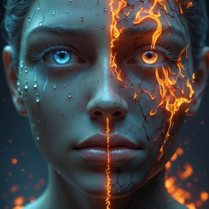 The Face of Creation and Destruction: In an eternal cycle, a fac...