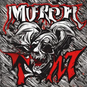 A complicated banner logo for the t shirt brand [' M u e r t e '...