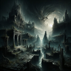 Dark world of decay with madding chaos