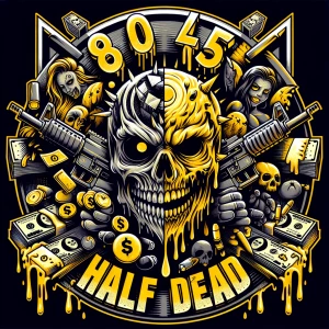 Create aa cartoonish comic style professional ,  horror-themed c...