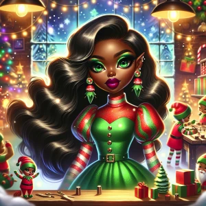 A highly detailed, realistic whimsical festive and vibrant airbr...