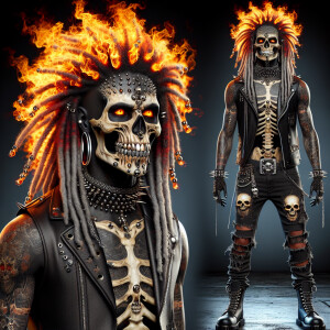 Full-body, head to toe view, 
“Create JayR Blaze, an African Ame...
