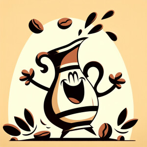 A Happy coffee pitcher