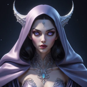 A gleaming ethereal vampire, her skin like liquid silver under a...