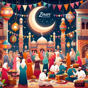 Eid day   image , mention “ ZINARS”,brand
