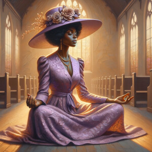 Create an illustration capturing the essence of spirituality and...