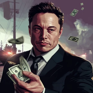 Elon Musk,throwing money at people, GTA style