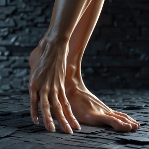 (DahliaValentina_ai) – a fit, tall, supple, well-endowed, tanned...