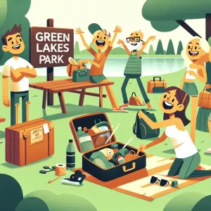 We open on a sun-drenched scene of Sarah and her friends arrivin...