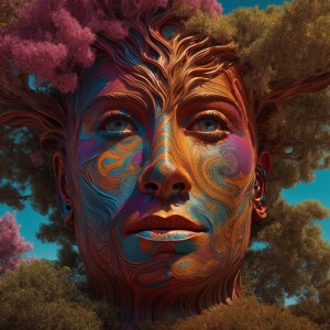 Create an 8K ultra-high-definition 3D render of a famous celebri...