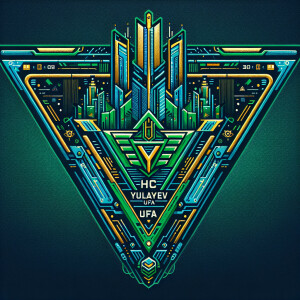logo for HC Salavat Yulaev Ufa in cyberpunk style, The logo must...