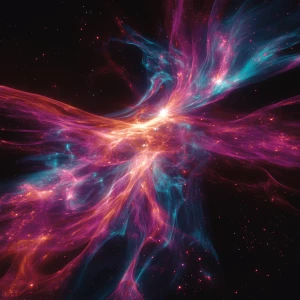 In the depths of the universe, a celestial body pulses with vibr...