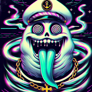 professional photo quality horrorcore combined with dark-art vap...