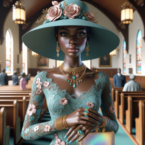 A 3-D realistic digital illustration of an African American woma...