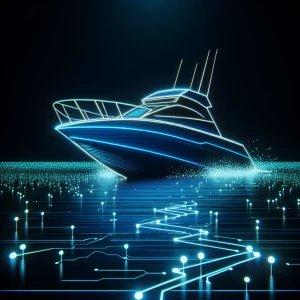 Boat in the style of Tron