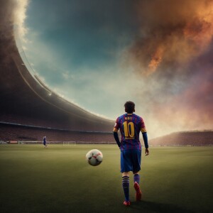 Messi playing football
