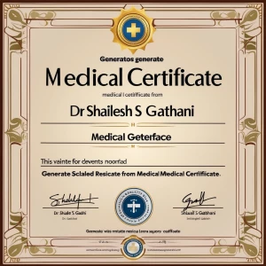 generate medical certificate from Dr Shailesh S Gathani