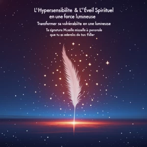 Le Visuel : Un fond dégradé partant d'un bleu nuit profond (en b...