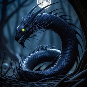 A twisted, sinewy shadow of a creature, the nocturnal uncanny he...