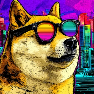 MEME DOGE in GTA art style,  Smelly one, in the style of a Grand...