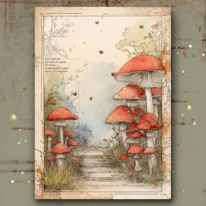 Print-ready junk journal page, A4 portrait full-bleed (≈2480×350...