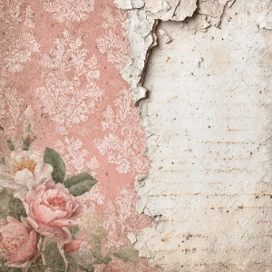 Shabby chic vintage scrapbook background paper, 12x12 inch print...
