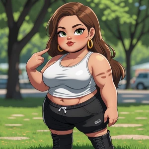 You can draw a real Latin American woman, with big breasts and a...