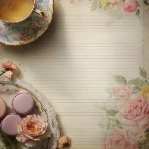 Victorian Mauve Rose Journal Page (Unlined, Teatime Corner)
Prin...