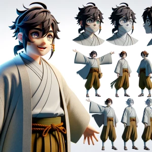 Laki-laki gemuk bercelana panjang berwarna kuning khaki