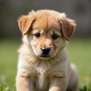 A puppy angrey
