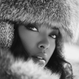 A skier in Courchevel gazing directly into the camera, wearing a...