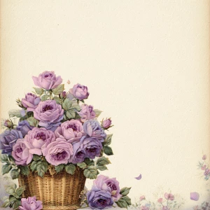 Victorian Mauve Rose Journal Page (Unlined, Basket Footer)
Print...