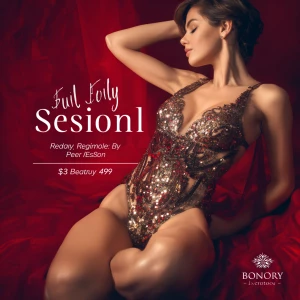 Create an advertisement image for a special offer on a full-body...